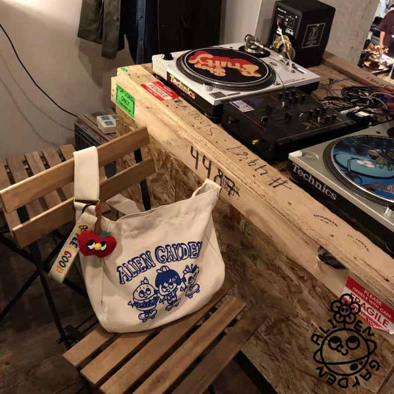 Túi Vải Canvas Sức Chứa Lớn Phong Cách Hàn Quốc Cho Nữ