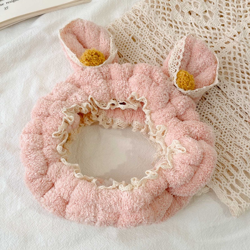 Băng Đô Cài Tóc Màu Hồng Thời Trang Hàn Quốc Xinh Xắn Cho Nữ