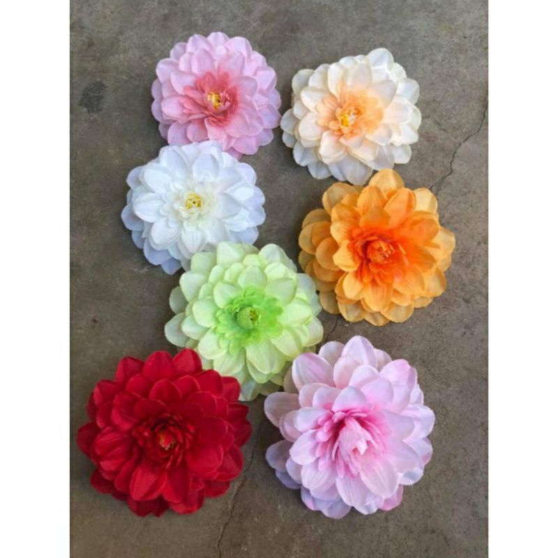 ĐẦU BÔNG HOA GIẢ ĐẦU BÔNG THƯỢC DƯỢC ,DÙNG CẮM BÌNH ,CẮM GIỎ