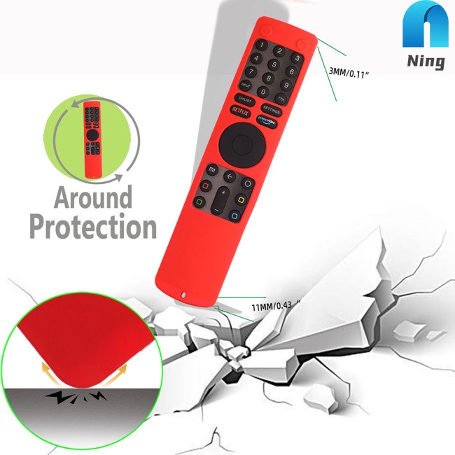 Vỏ Bọc Điều Khiển Từ Xa Bằng Silicon Chống Sốc Kèm Dây Đeo Cho Xiaomi Xmrm-010 Tv
