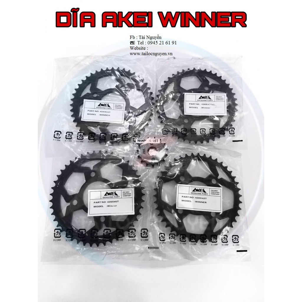 BỘ NSD AKEI - SÊN EK VÀNG 3D DÀNH CHO EX135 - EX150 - RAIDER FI - WINNER/SONIC