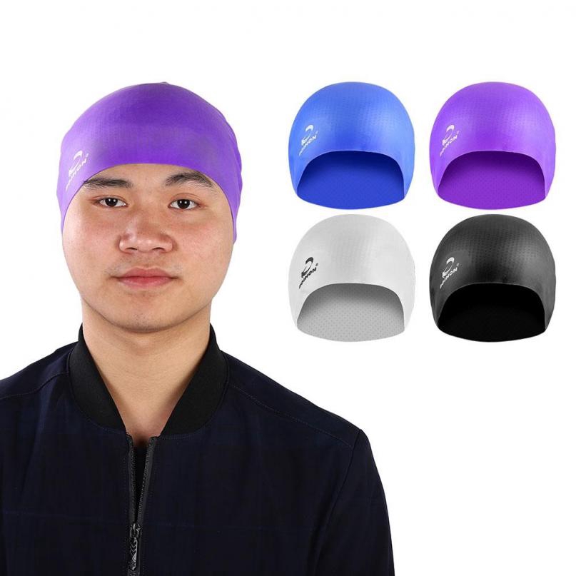 Nón bơi silicon co dãn chống nước unisex cho người lớn