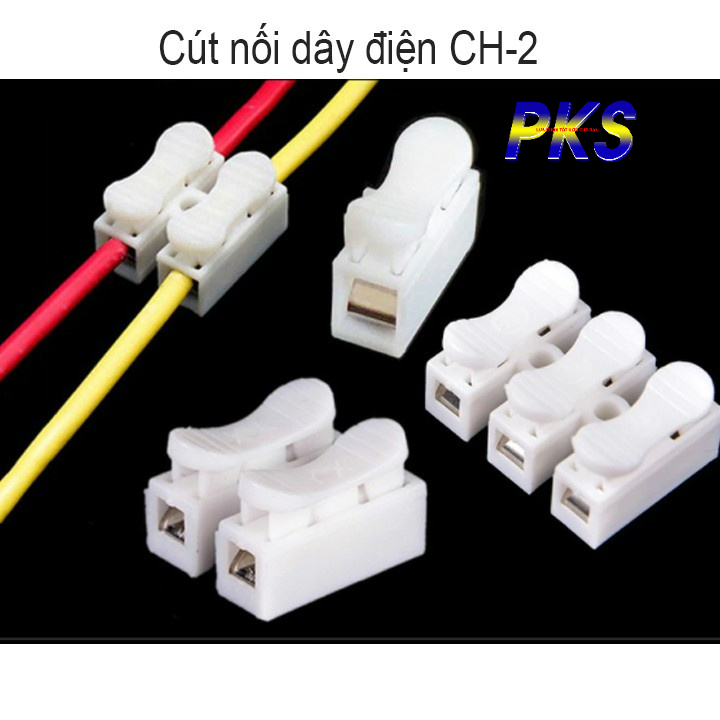 50 Đầu nối dây điện đôi CH2 - Cút nối dây điện - Kẹp nối dây điện