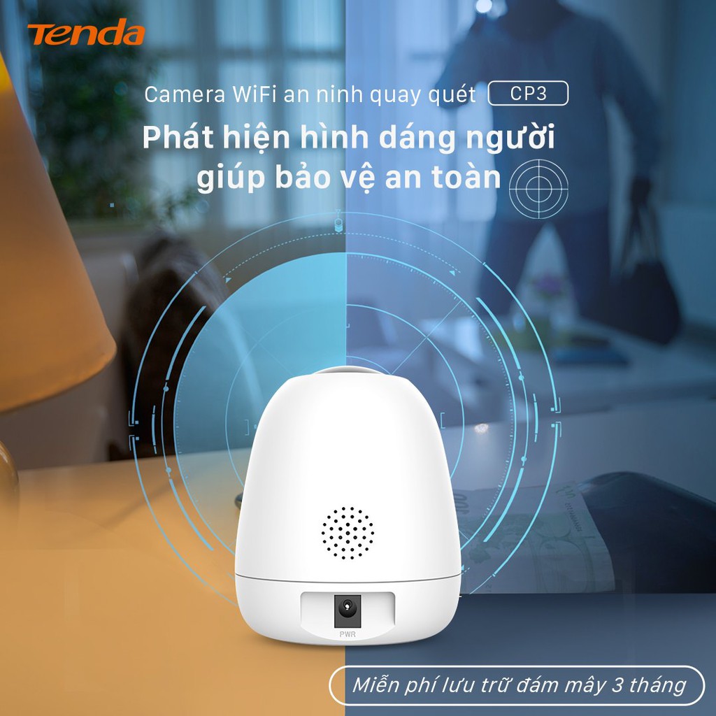 Camera IP Wifi TENDA CP3 full HD 1080, hàng chính hãng bảo hành 24 tháng | BigBuy360 - bigbuy360.vn