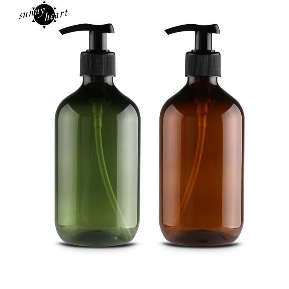Bình nhựa có đồ pump 500ml dùng đựng dầu gội khi đi du lịch
