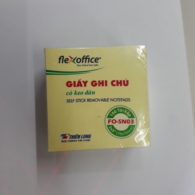 Giấy Ghi Chú 3x3 (76x76mm) Tự Dính Tiện Dụng Cho Văn Phòng