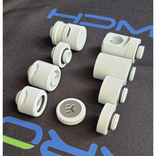 Tản nhiệt nước custom Fitting Quantum Torque mầu trắng
