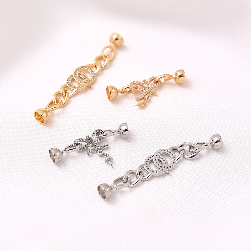 Vòng Nơ Rỗng Mạ Vàng 18K Đính Đá Zircon Kèm Giá Đỡ Ngọc Trai diy