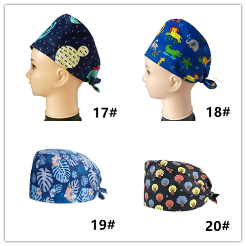 [Hàng mới về] Mũ cotton y tá bác sĩ bệnh nhân họa tiết in đa dạng