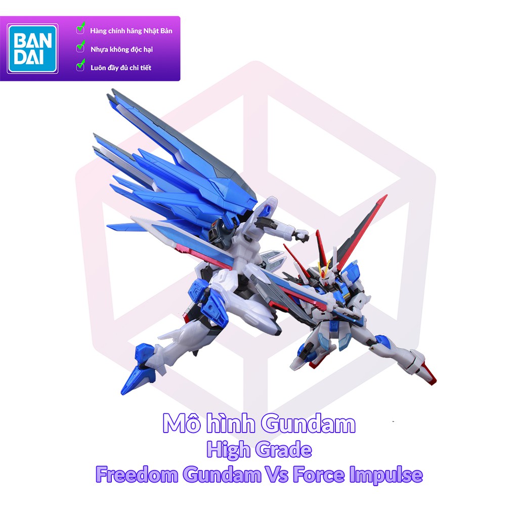 Mô Hình Gundam P-Bandai HG Freedom Gundam Vs Force Impulse Gundam Battle Of Destiny Set Metallic 1/144 CE [GDB] [BHG]