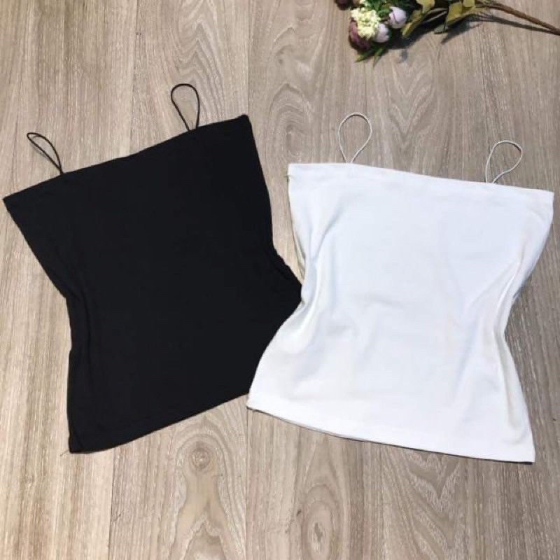 Áo 2 dây croptop trơn (Có ảnh thật) Freesize