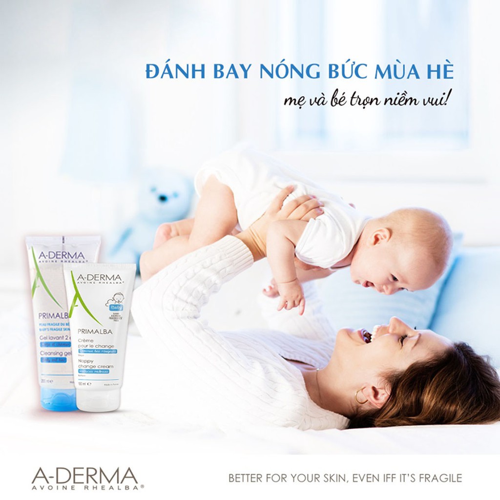 Kem giảm vấn đề hăm tã cho bé A-DERMA PRIMALBA Nappy Change Cream 100 ml