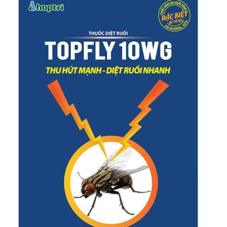 Thuốc diệt ruồi TOPFLY 10WG THU HÚT MẠNH – DIỆT RUỒI NHANH ( Gói 20g )
