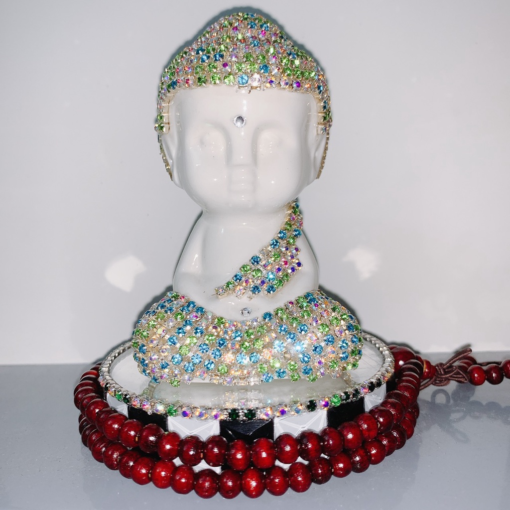 Tượng Phật Phong Thủy Đính Đá Đặt Trang Trí Taplo Ô Tô