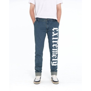 Quần Jean Amand Vertical Text Printed Jeans