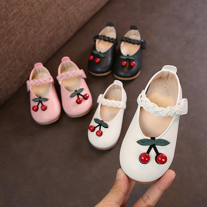 Giày Tập Đi Chống Trượt Hình Quả Cherry Cho Bé Gái
