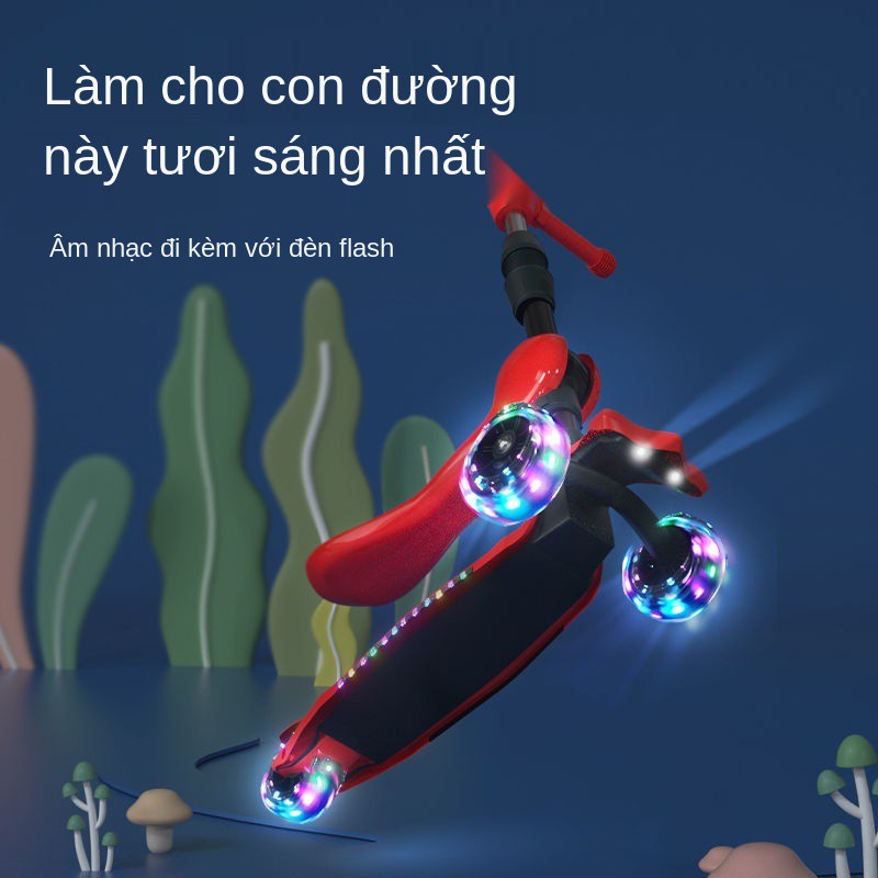 Live Rock Xe Scooter Trẻ Em Bé Gái 2 Tuổi 3 Đa Chức Năng 8 Yo có thể ngồi và đi trượt trai 6