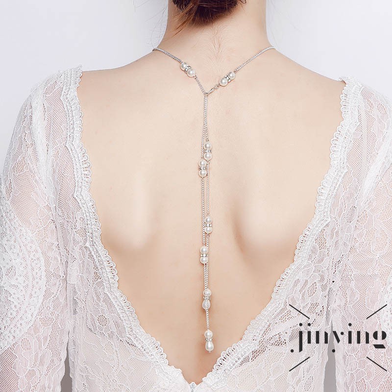 GETNOIVAS Dây Chuyền Dáng Dài Đính Ngọc Trai Nhân Tạo Thời Trang
