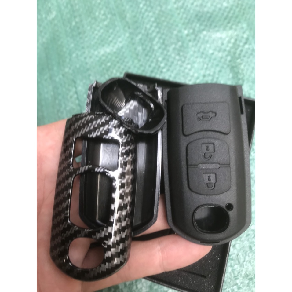 Ốp Khoá Ô Tô Mazda  Cho Mazda 2/3/6/CX5/CX8 - Vân Cacbon Cao Cấp Loại I