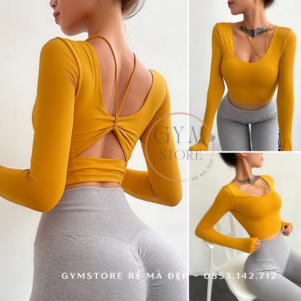 Áo Thun Ôm Body Tay Dài CÓ MÚT Thể Thao Nữ  Tập Gym Yoga Thấm Hút Khô Thoáng Mát Rẻ Đẹp 359