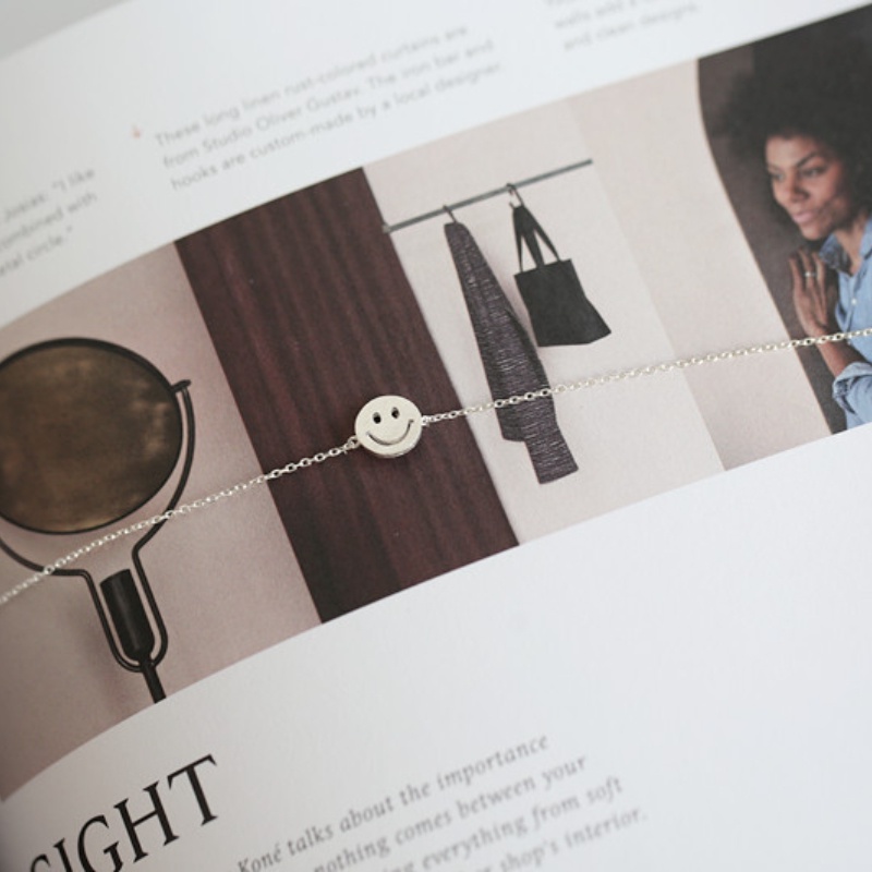 Phiên bản Hàn Quốc mới của thời trang cá tính vòng tay mặt cười vòng tay nữ biểu cảm đơn giản