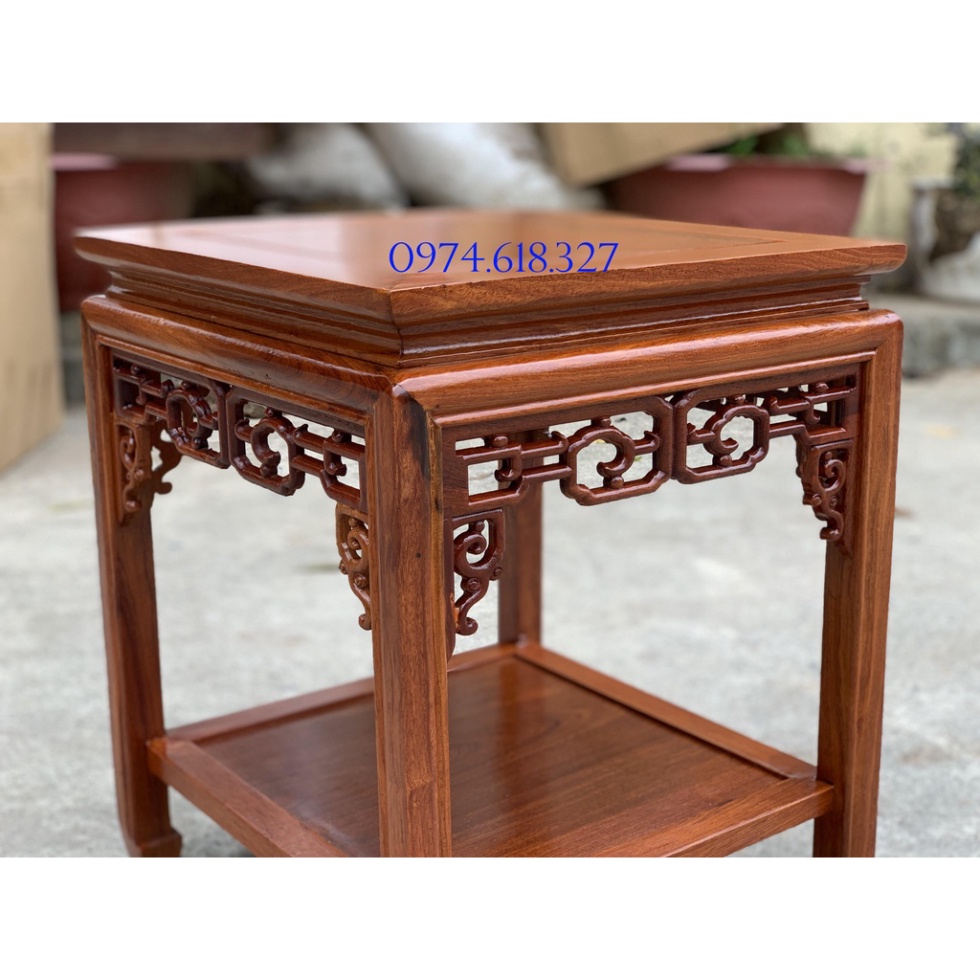 Đôn Vuông 40cm Cỡ Lớn Kê Phòng Khách Gỗ Hương