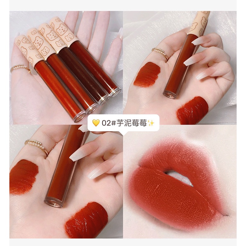Set 4 Son Môi Nyx Kiss Beauty Dưỡng Ẩm Chống Dính Cốc 4 Màu Nhung Mờ Thời Trang