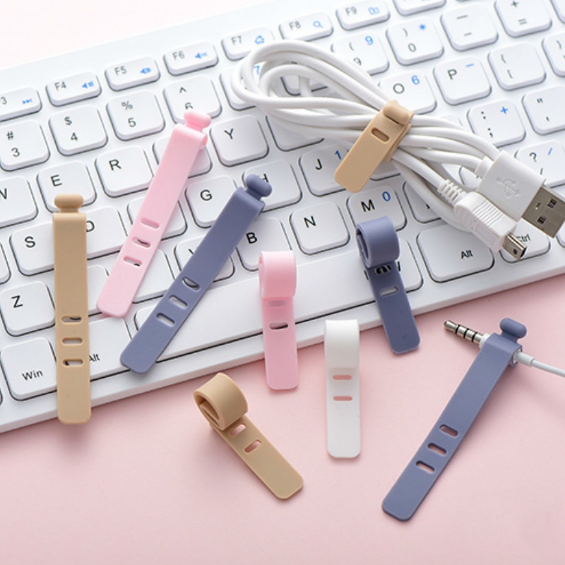 Set 4 phụ kiện giữ dây cáp gọn gàng từ silicon tiện dụng