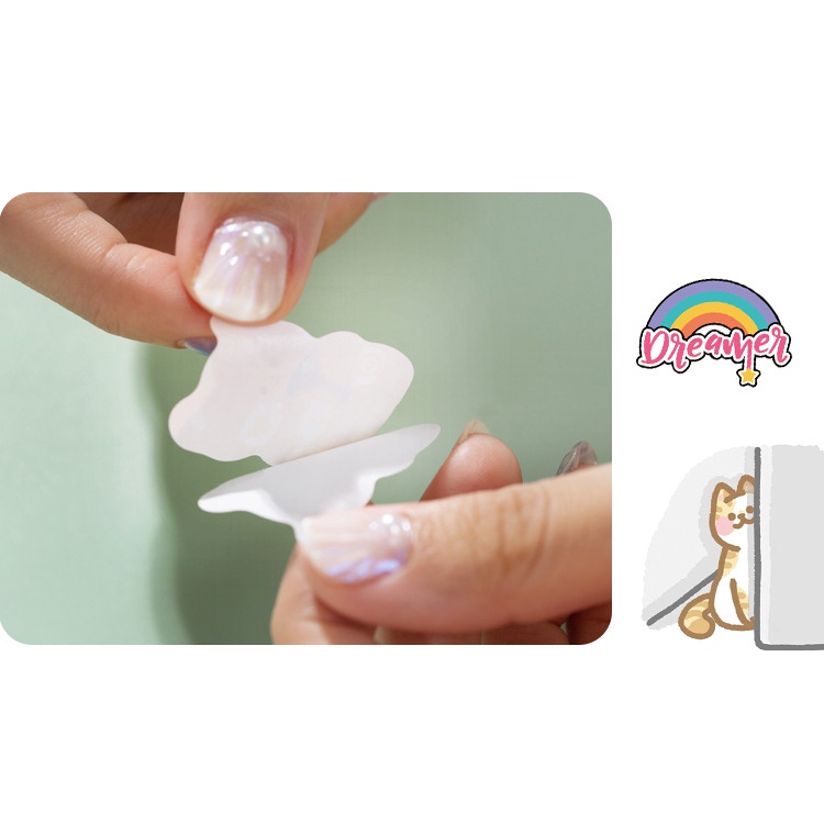 Sticker Hộp 200 Miếng Cắt Rời Chất Liệu Giấy Trang Trí Sổ