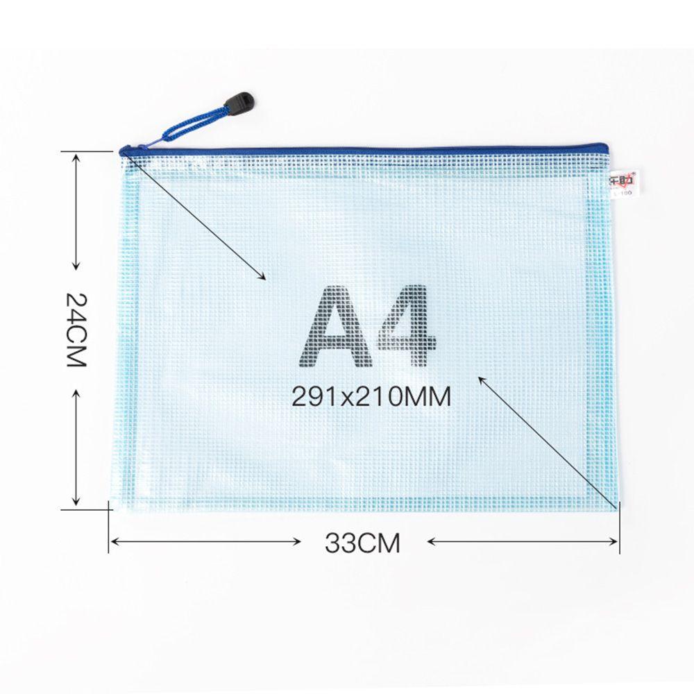 Bộ 5 Túi Nhựa PVC Đựng Tài Liệu Khổ A4 Có Khóa Kéo Tiện Dụng