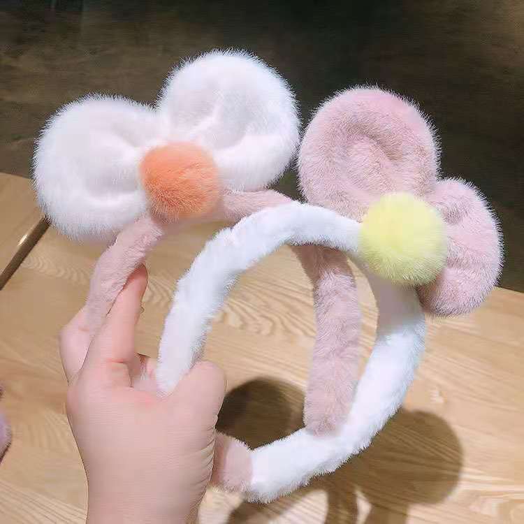 CC72 Cài tóc nữ băng  đô bờm tóc nữ Nơ nhung chục bông tròn nhỏ xinh
