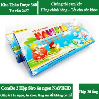 Combo 2 hộp Siro ăn ngon Navikid Học viện Quân Y giúp bé ăn ngon