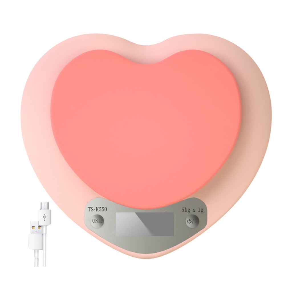 Cân điện tử hình trái tim màu hồng
