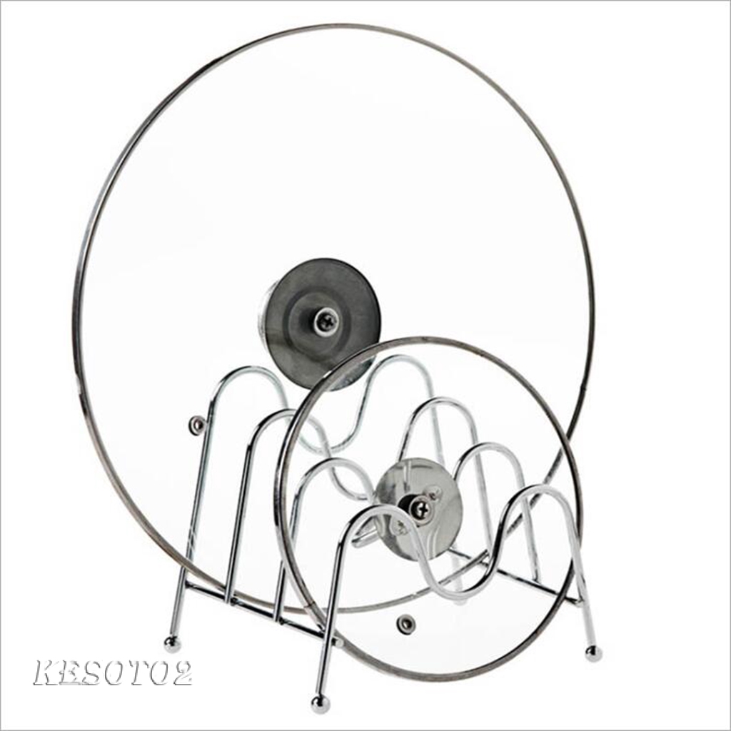 Giá Để Nắp Nồi / Thớt 3 Ngăn Bằng Thép Không Gỉ Kesoto2