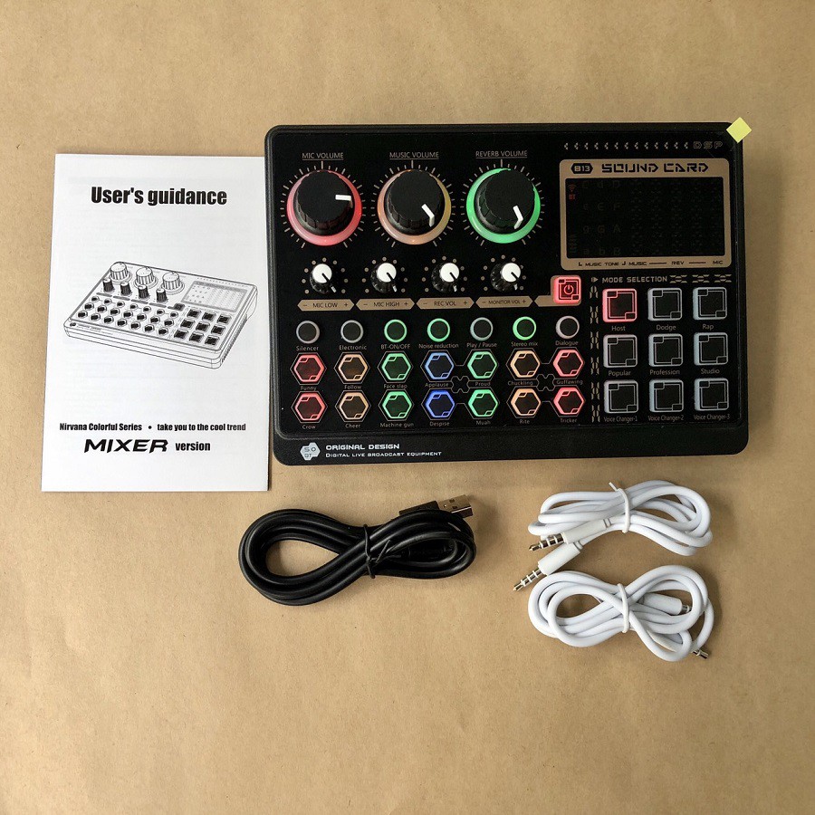 Soundcard Mixer X6-Mini Bluetooth- chuyên thu âm, hát karaoke, livetream Fb, Shopee, bán hàng online