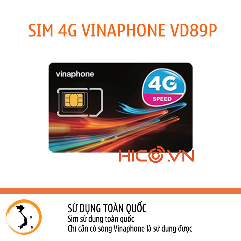 Sim 4G Vinaphone 60GB/Tháng Nghe Gọi Tẹt Ga, có sẵn dung lượng tháng đầu tiên