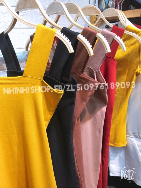 Váy ôm body dây vải tôn dáng, Đầm hai dây form ôm dang ngắn SM375 - NhiNhi Shop