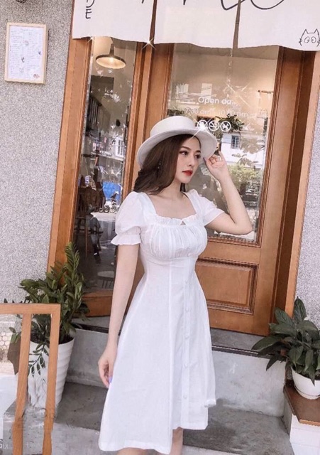 Đầm tay con nút bọc | BigBuy360 - bigbuy360.vn