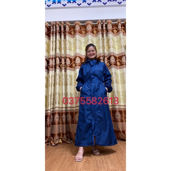 Áo mưa măng tô nữ 2 lớp xuất khẩu