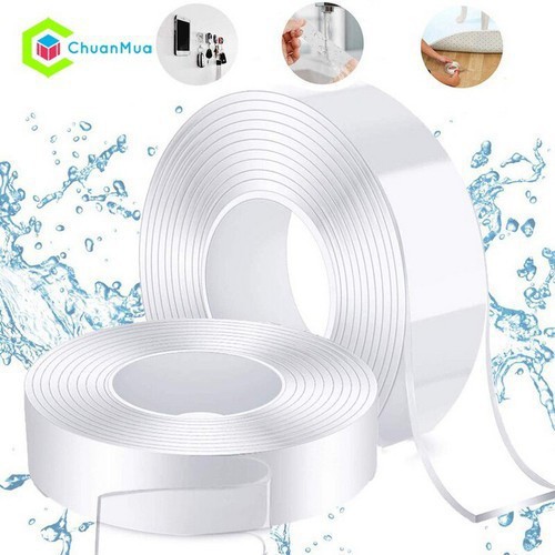 Băng Dính 2 Mặt Đa Năng Trong Suốt Acrylic 3 Mét Dán Tường Treo Đồ