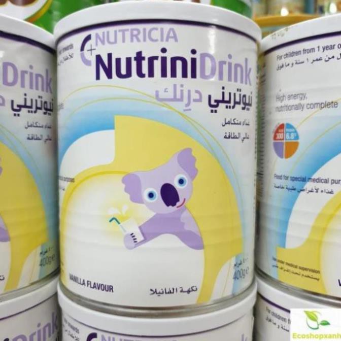 Sữa bột NutriniDrink nhập khẩu nguyên lon từ Đức 400g DATE T2.2022