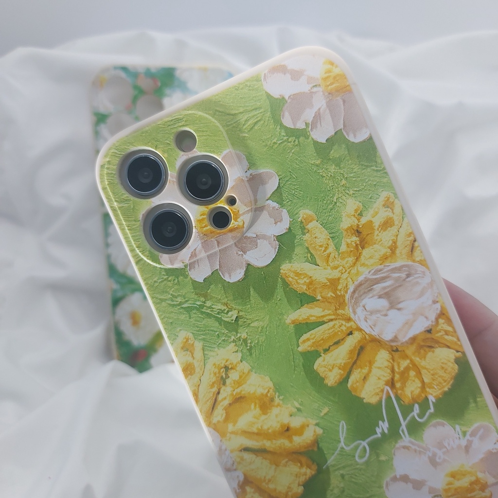 Ốp lưng iphone Oil Picture bóng cạnh vuông 7/7plus/8/8plus/x/xr/xs/11/12/pro/max/plus/promax [Tomax Shop]