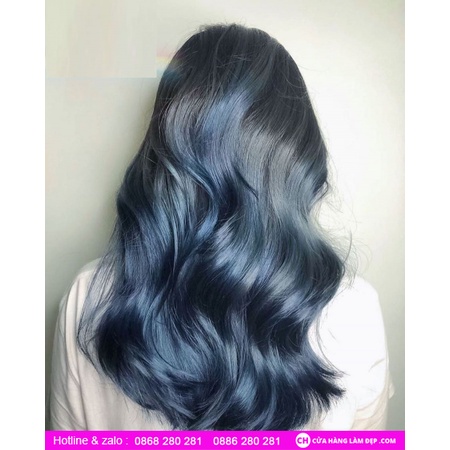Thuốc nhuộm tóc Xanh Dương Đen Khói tại nhà Colorking