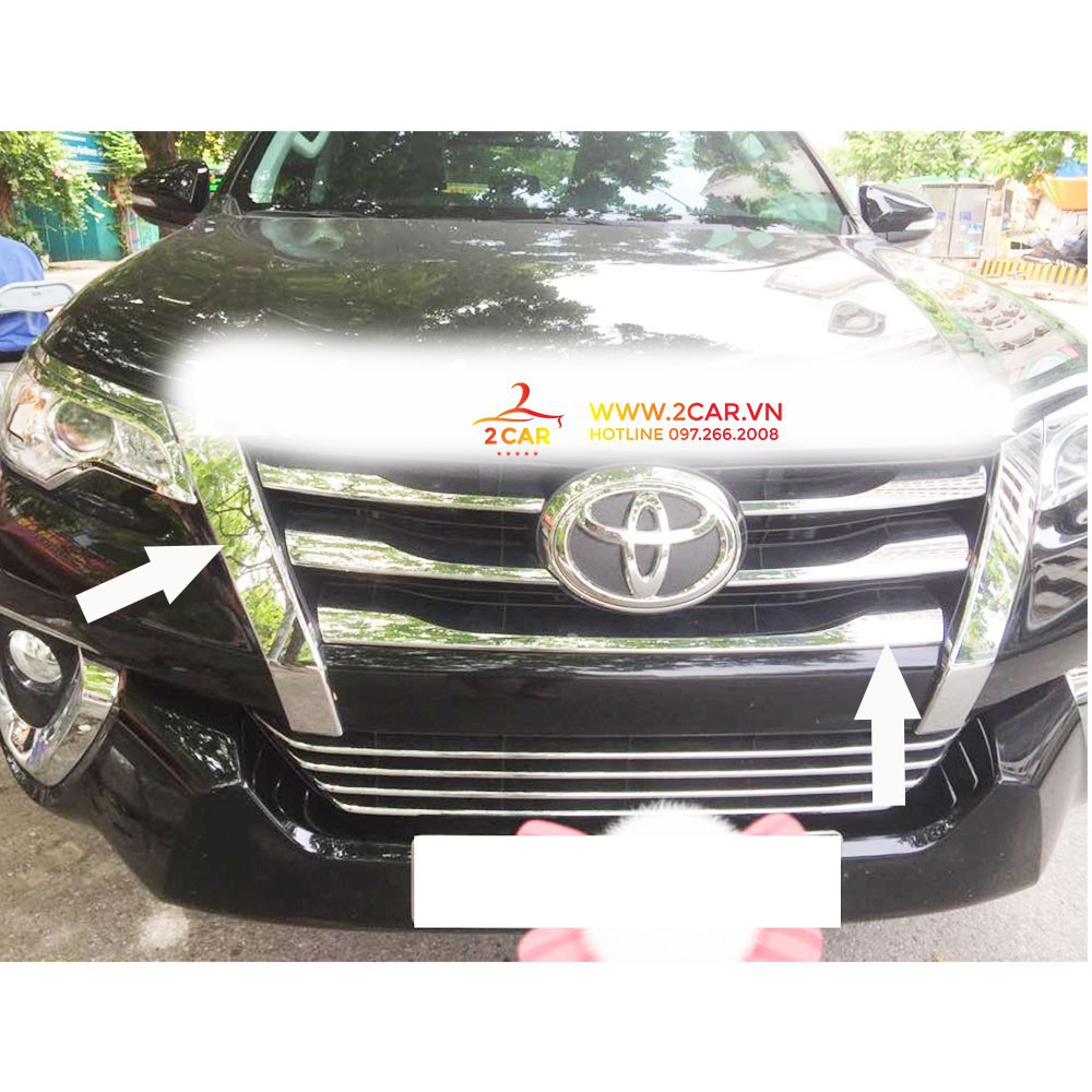 Ốp Mặt Ca lăng Toyota Fortuner 2017-2019 mạ crom