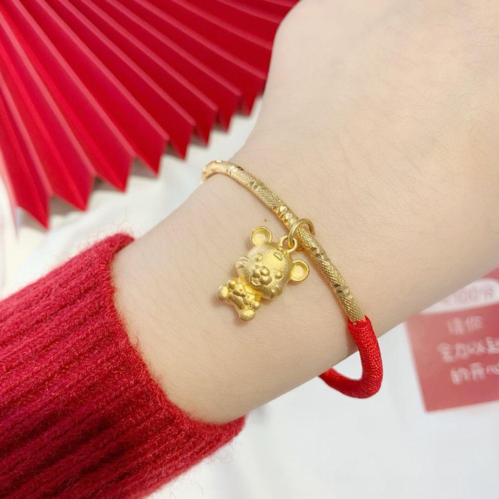 Vòng Tay Dây Bện May Mắn Thiết Kế Hoạt Hình Cung Hoàng Đạo Sáng Tạo Dành Cho Nữ