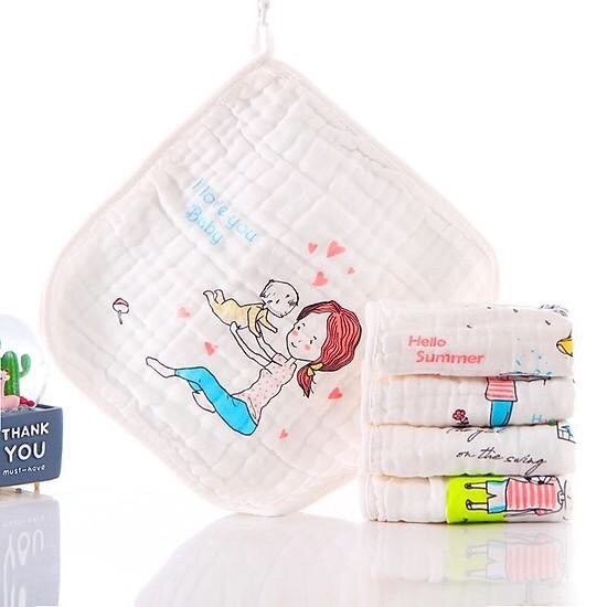 Set 5 Khăn Mặt Xô 6 Lớp Xuất Nhật Siêu Mềm