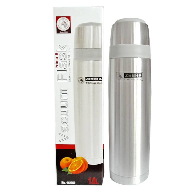 Bình giữ nhiệt Zebra 1 lít Prima II - 112959 hàng Thái Lan cao cấp inox 304