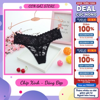 Quần lọt khe nữ đẹp xuyên thấu gợi cảm vải ren cao cấp thoáng khí TL041 – Con Gái Store
