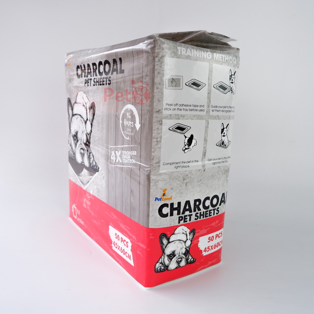 Túi tã lót chuồng cho chó mèo thú cưng, lót lồng khay vệ sinh, sàn xe charcoal than carbon hoạt tính cỡ S 33x45, M 45x60