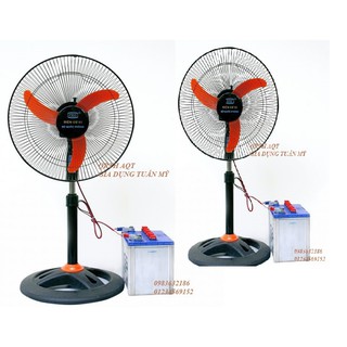 Combo 2 quạt ắc quy 12V điện cơ 91